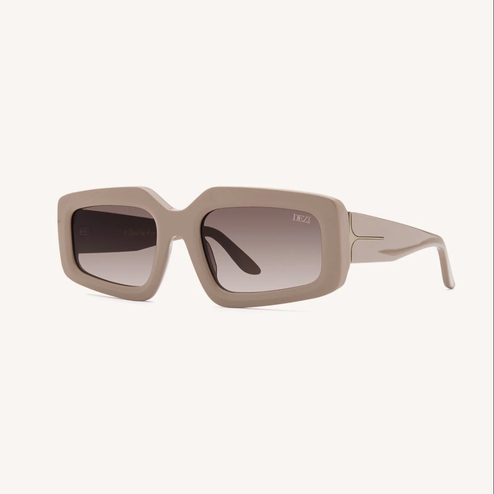 Dezi Taupe Rectangular Sunglasses - image 1